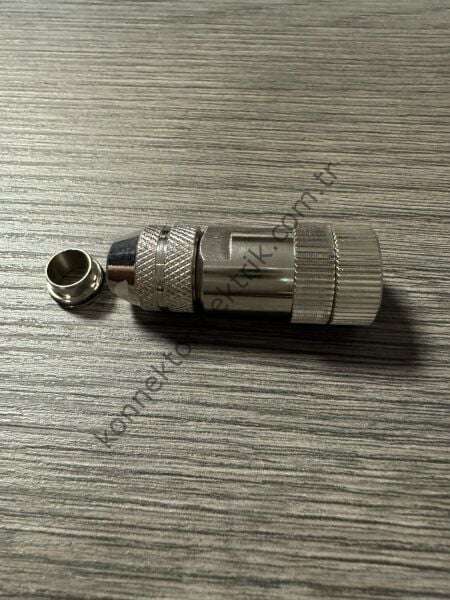 RENHOTEC M12 8 Pin Metal Kasa Kablo Tipi Dişi Endüstriyel Konnektör
