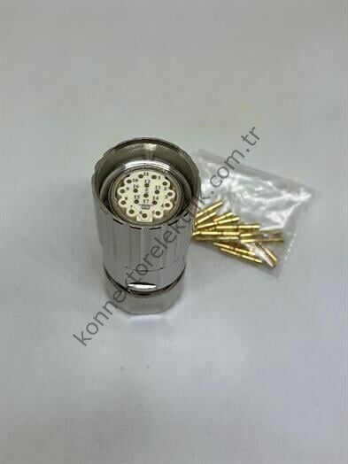 M23 17 Pin Kablo Tipi Dişi Konnektör