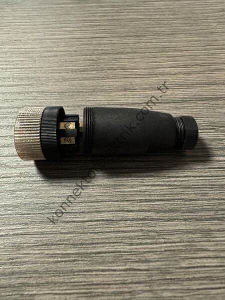 RENHOTEC M12 8 Pin Plastik Kasa Kablo Tipi Dişi Endüstriyel Konnektör
