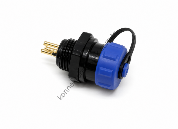 WEIPU SP1112/S5 5 Pin IP68 Plastik Kasa Panel Tipi Dişi Su Geçirmez Konnektör
