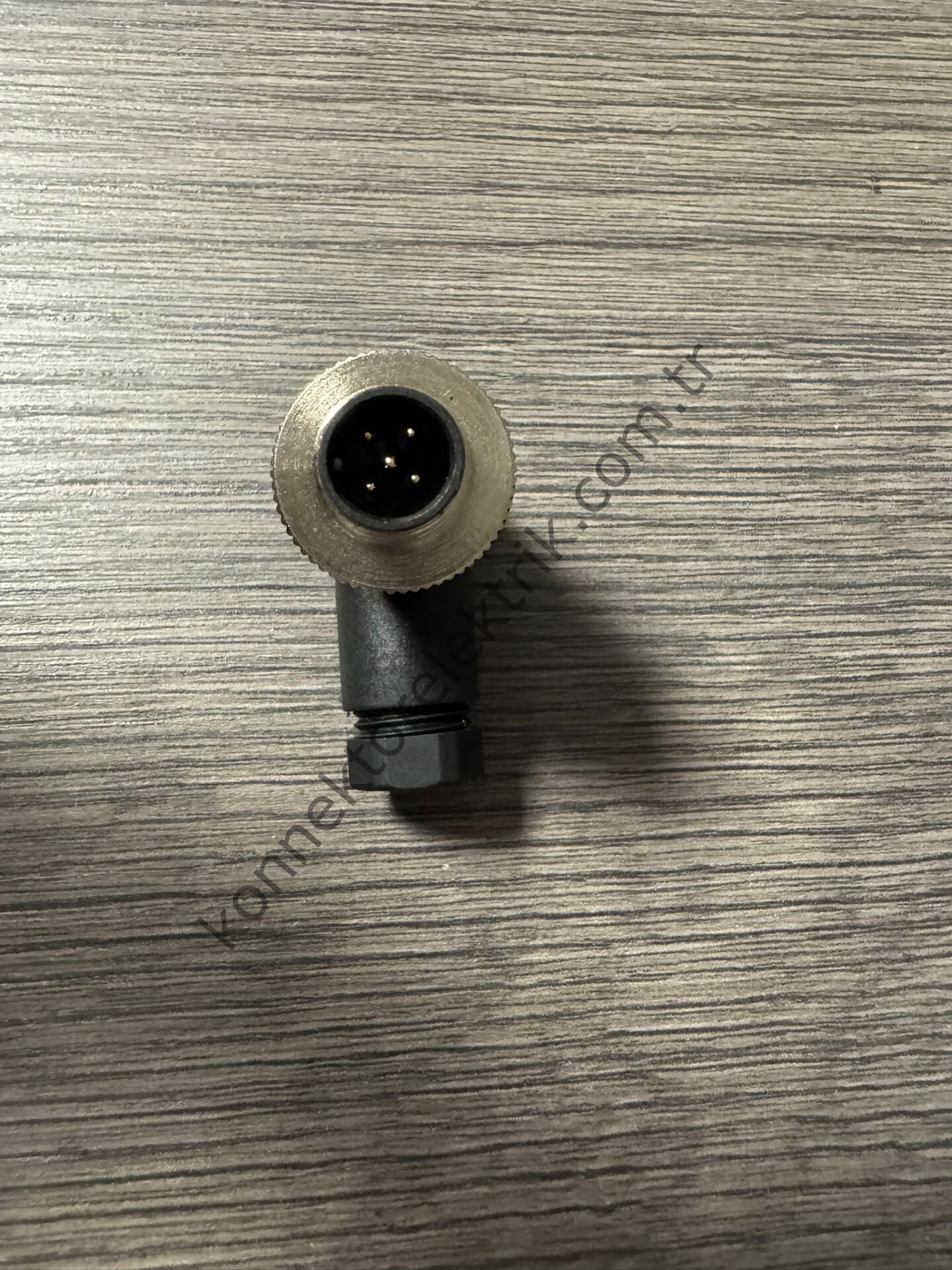 RENHOTEC M12 5 Pin Plastik Kasa  90° Açılı Kablo Tipi Erkek Endüstriyel Konnektör