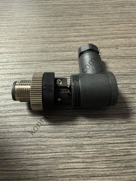 RENHOTEC M12 5 Pin Plastik Kasa  90° Açılı Kablo Tipi Erkek Endüstriyel Konnektör