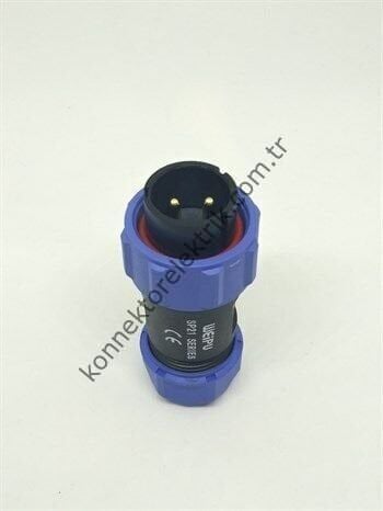WEIPU SP2110/P2 2 Pin IP68 Plastik Kasa Kablo Tipi Erkek Su Geçirmez Konnektör