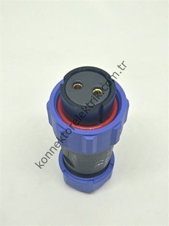 WEIPU SP2110/S2 2 Pin IP68 Plastik Kasa Kablo Tipi Dişi Su Geçirmez Konnektör