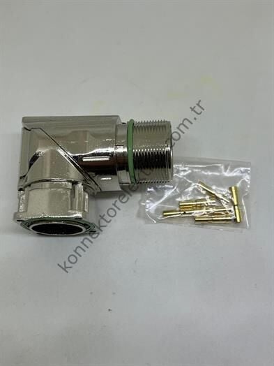 M623 6 Pin 90° Açılı Panel Tipi Dişi Konnektör