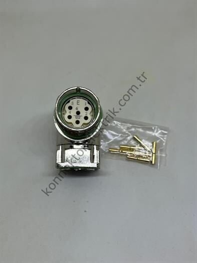 M623 6 Pin 90° Açılı Panel Tipi Dişi Konnektör