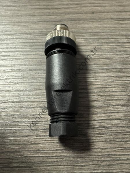 RENHOTEC M12 5 Pin Plastik Kasa Kablo Tipi Erkek Endüstriyel Konnektör