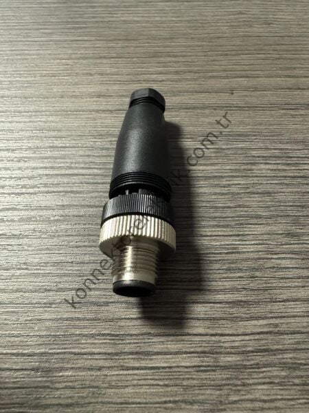 RENHOTEC M12 5 Pin Plastik Kasa Kablo Tipi Erkek Endüstriyel Konnektör