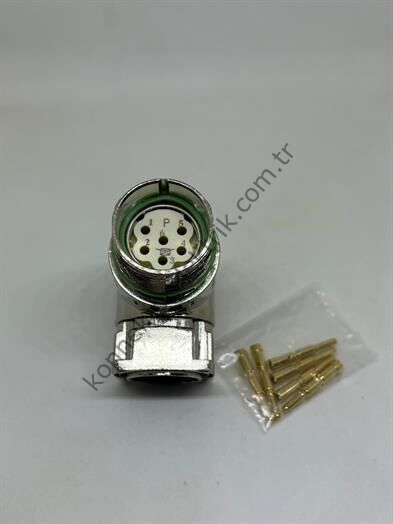 M623 6 Pin 90° Açılı Panel Tipi Erkek Konnektör
