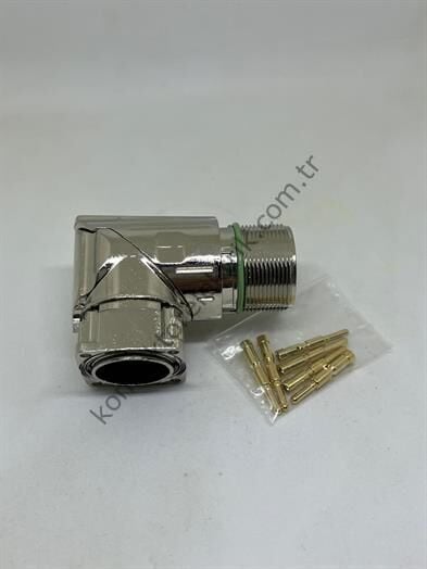 M623 6 Pin 90° Açılı Panel Tipi Erkek Konnektör