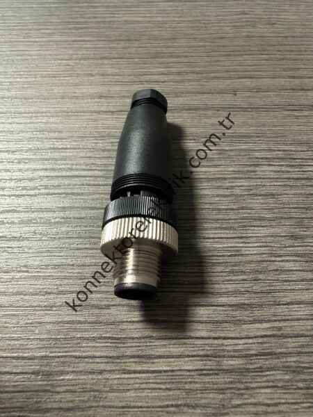 RENHOTEC M12 8 Pin Plastik Kasa Kablo Tipi Erkek Endüstriyel Konnektör