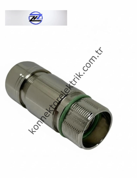 HZ CONNECTORS M23 6 Pin Metal Kasa Karşıt Kablo Tipi Erkek Endüstriyel Konnektör