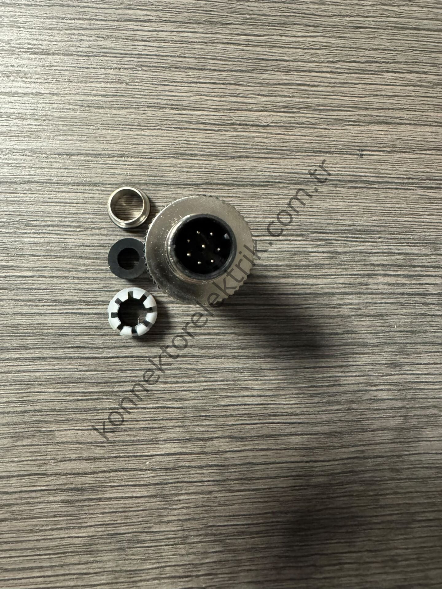 RENHOTEC M12 8 Pin Metal Kasa Kablo Tipi Erkek Endüstriyel Konnektör