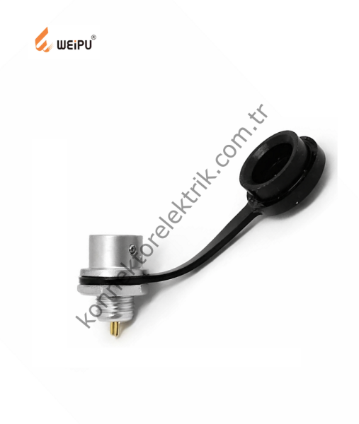 WEIPU SF612/P2 2 Pin IP67 Metal Kasa Panel Tipi Erkek Su Geçirmez Konnektör