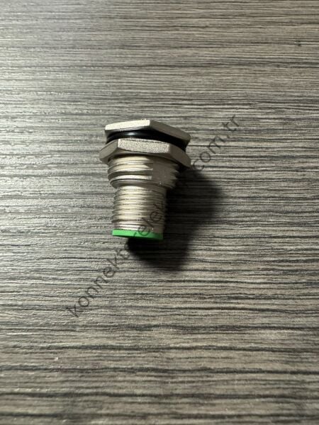 RENHOTEC M12 Önden Somunlu 8 Pin Metal Kasa Panel Tipi Erkek Endüstriyel Konnektör