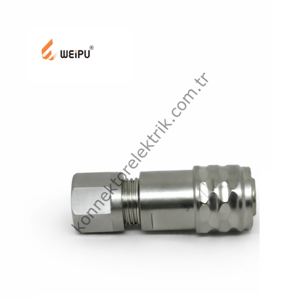 WEIPU SF610/P2 2 Pin IP67 Metal Kasa Kablo Tipi Erkek Su Geçirmez Konnektör