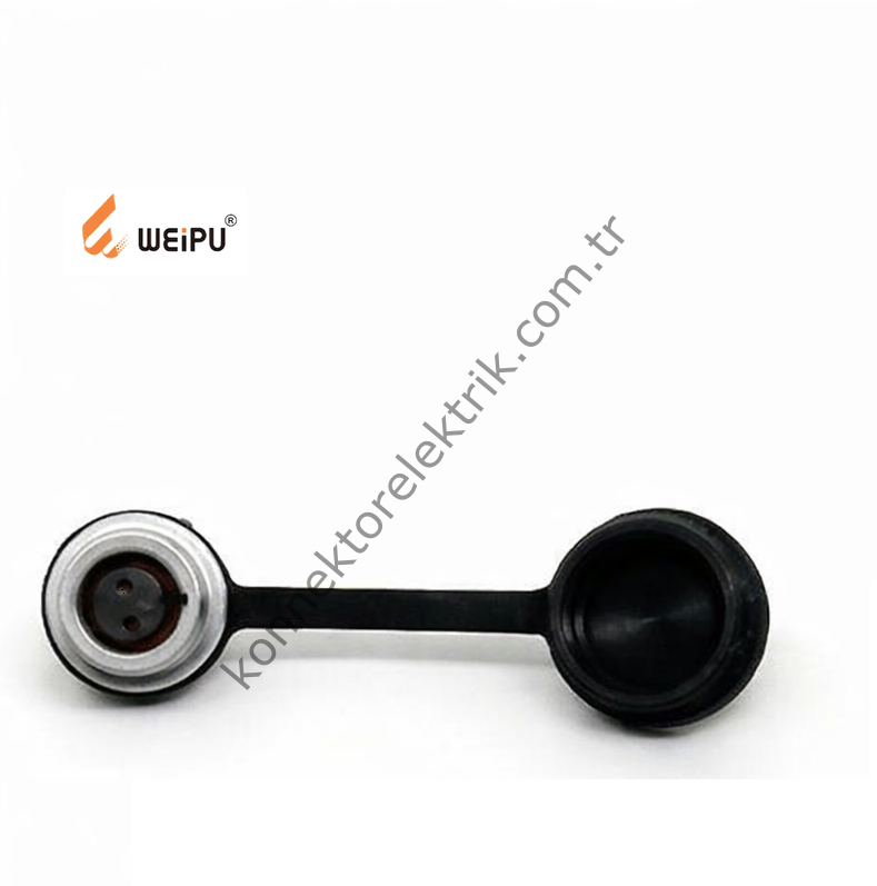 WEIPU SF612/S2 2 Pin IP67 Metal Kasa Panel Tipi Dişi Su Geçirmez Konnektör