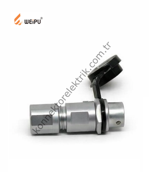 WEIPU SF611/S2 2 Pin IP67 Metal Kasa Karşıt Kablo Tipi Dişi Su Geçirmez Konnektör