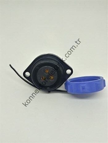WEIPU SP2113/S3 3 Pin IP68 Plastik Kasa Panel Tipi Dişi Su Geçirmez Konnektör