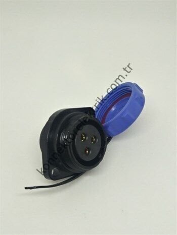 WEIPU SP2113/S3 3 Pin IP68 Plastik Kasa Panel Tipi Dişi Su Geçirmez Konnektör