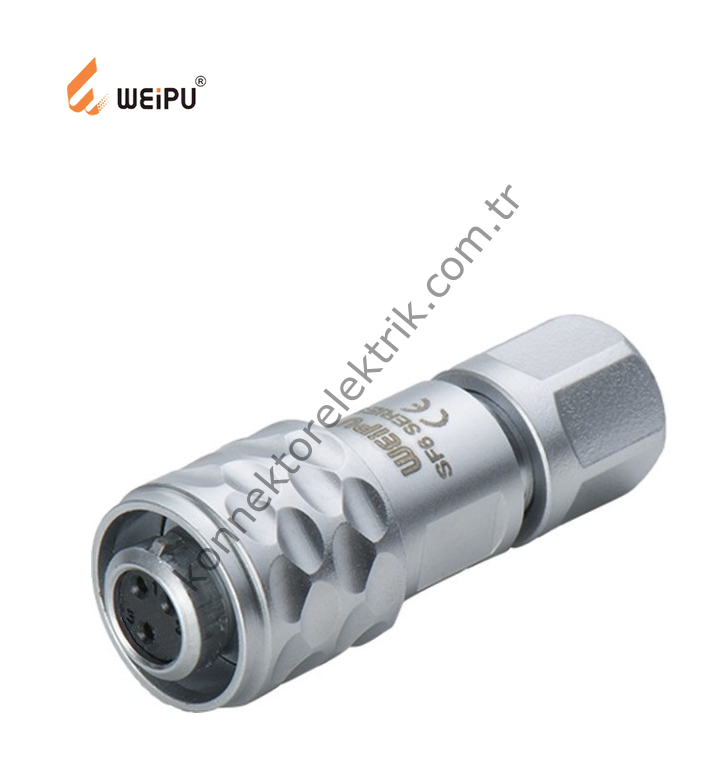 WEIPU SF610/S3 IP67 Metal Kasa Kablo Tipi Dişi Su Geçirmez Konnektör