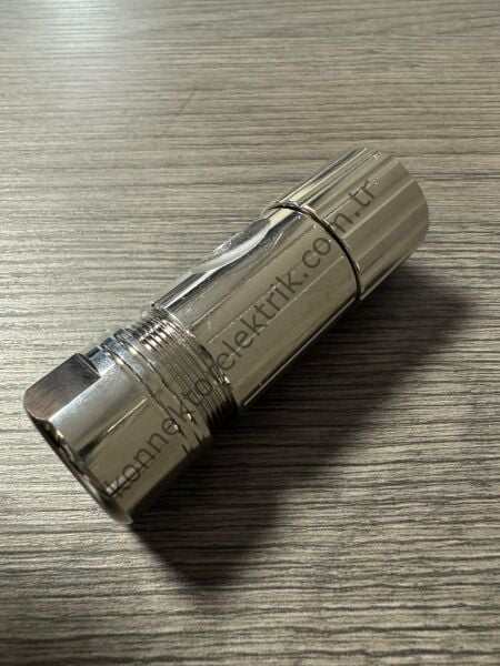 RENHOTEC M23 6 Pin Metal Kasa Uzun Gövde Kablo Tipi Dişi Endüstriyel Konnektör
