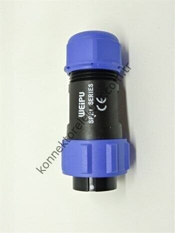 WEIPU SP2110/P4 4 Pin IP68 Plastik Kasa Kablo Tipi Erkek Su Geçirmez Konnektör