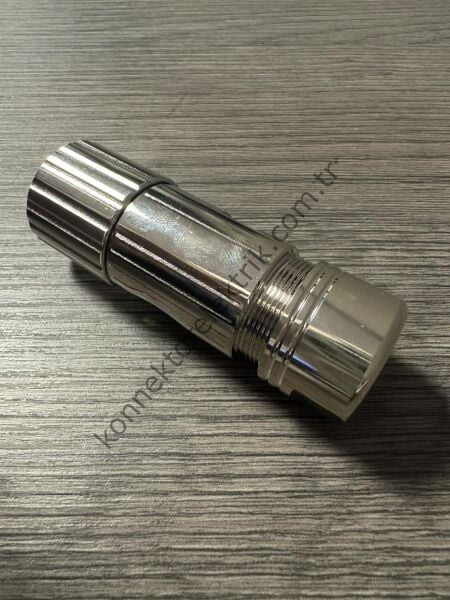 RENHOTEC M23 8 Pin Metal Kasa Uzun Gövde Kablo Tipi Dişi Endüstriyel Konnektör
