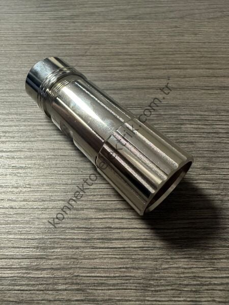 RENHOTEC M23 8 Pin Metal Kasa Uzun Gövde Kablo Tipi Dişi Endüstriyel Konnektör