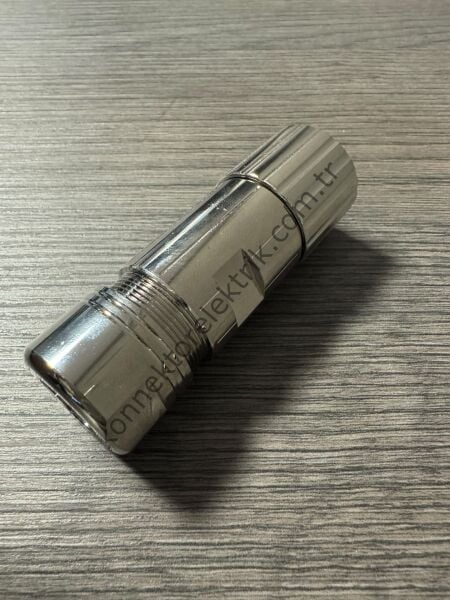 RENHOTEC M23 8 Pin Metal Kasa Uzun Gövde Kablo Tipi Dişi Endüstriyel Konnektör