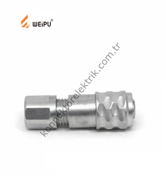 WEIPU SF610/S4 4 Pin IP67 Metal Kasa Kablo Tipi Dişi Su Geçirmez Konnektör