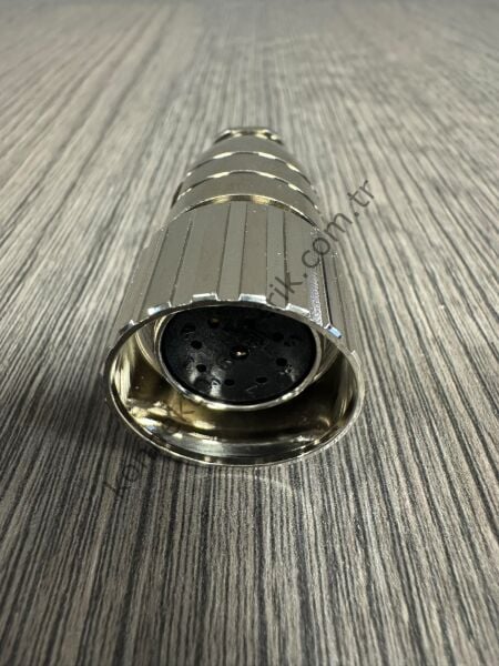 RENHOTEC M23 9 Pin (8+1) Metal Kasa Kablo Tipi Dişi Endüstriyel Konnektör