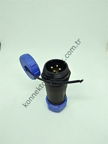 WEIPU SP2111/P4 4 Pin IP68 Plastik Kasa Karşıt Kablo Tipi Erkek Su Geçirmez Konnektör