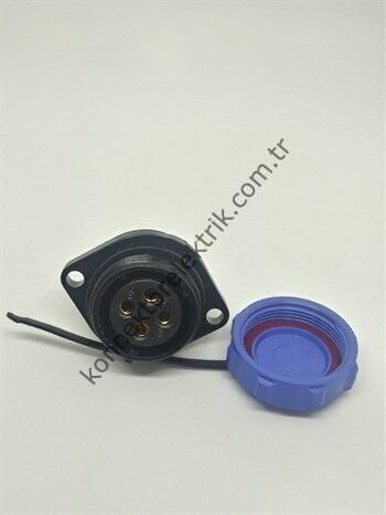WEIPU SP2113/S4 4 Pin IP68 Plastik Kasa Panel Tipi Dişi Su Geçirmez Konnektör