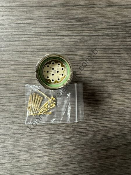 RENHOTEC M23 12 Pin Metal Kasa Karşıt Kablo Tipi Erkek Endüstriyel Konnektör