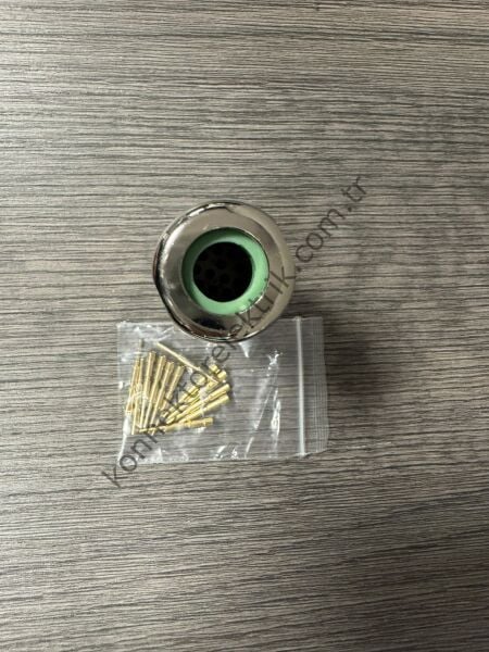 RENHOTEC M23 12 Pin Metal Kasa Karşıt Kablo Tipi Erkek Endüstriyel Konnektör
