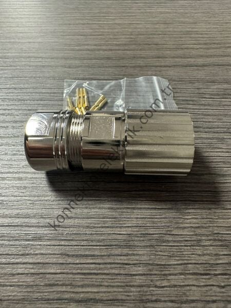 RENHOTEC M23 12 Pin Metal Kasa Kablo Tipi Dişi Endüstriyel Konnektör