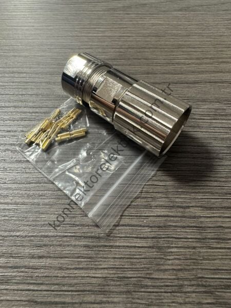 RENHOTEC M23 12 Pin Metal Kasa Kablo Tipi Dişi Endüstriyel Konnektör