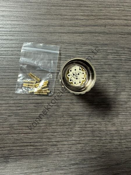RENHOTEC M23 12 Pin Metal Kasa Kablo Tipi Dişi Endüstriyel Konnektör