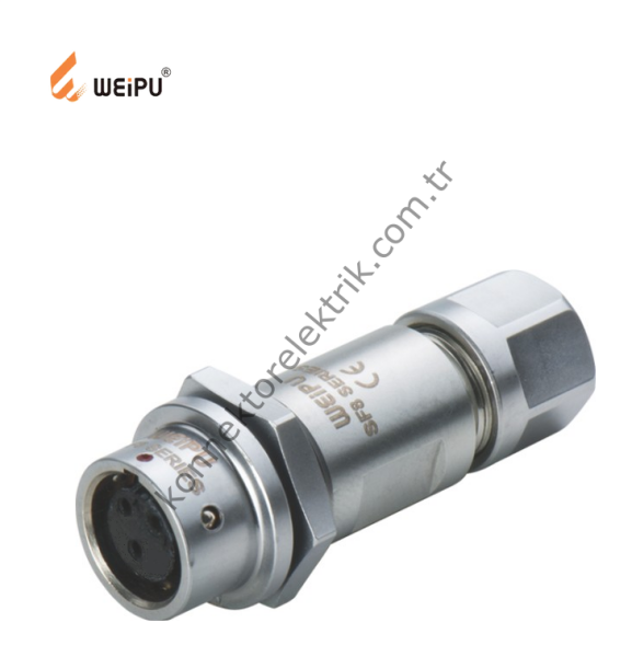 WEIPU SF811/S3 3 Pin IP67 Metal Kasa Kablo Tipi Dişi Su Geçirmez Konnektör