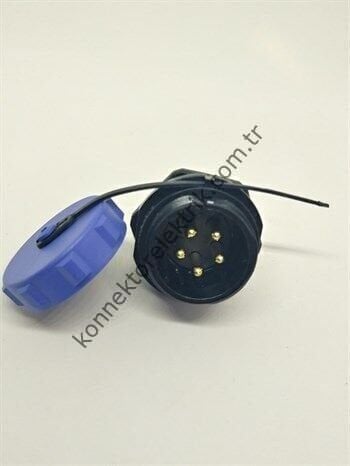 WEIPU SP2112/P5 5 Pin IP68 Plastik Kasa Panel Tipi Erkek Su Geçirmez Konnektör