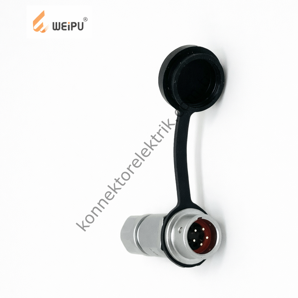 WEIPU SF811/P5 5 Pin IP67 Metal Kasa Kablo Tipi Erkek Su Geçirmez Konnektör