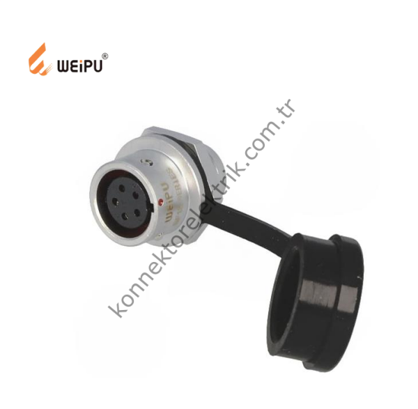 WEIPU SF812/S5 5 Pin IP67 Metal Kasa Panel Tipi Dişi Su Geçirmez Konnektör