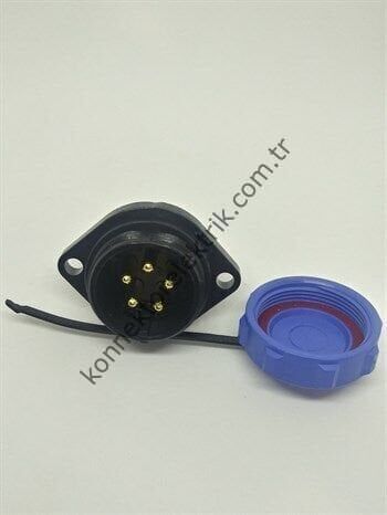 WEIPU SP2113/P5 5 Pin IP68 Plastik Kasa Panel Tipi Erkek Su Geçirmez Konnektör