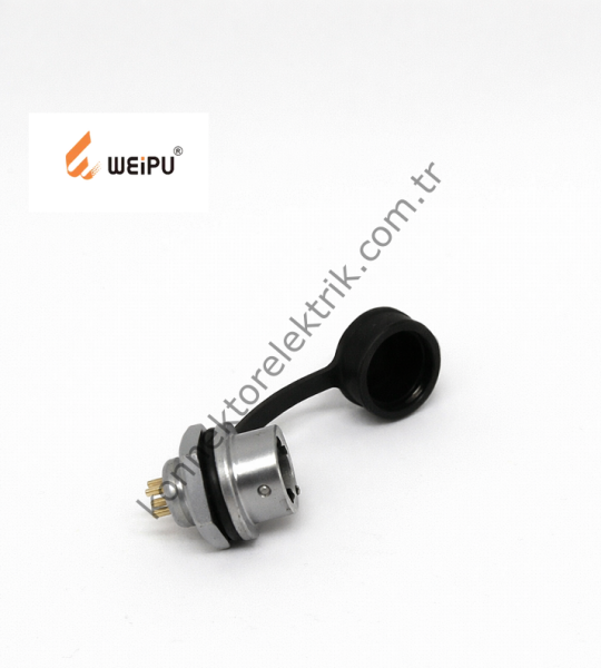 WEIPU SF812/S8 8 Pin IP67 Metal Kasa Panel Tipi Dişi Su Geçirmez Konnektör