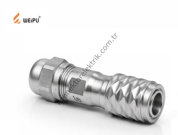 WEIPU SF1010/S2 2 Pin IP67 Metal Kasa Kablo Tipi Dişi Su Geçirmez Konnektör