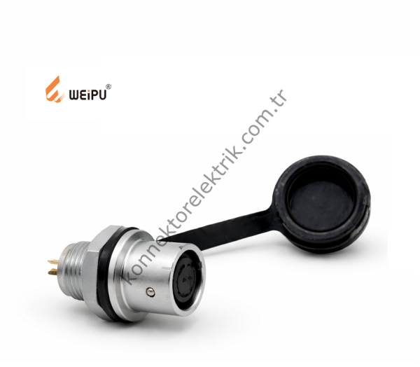 WEIPU SF1012/S2 2 Pin IP67 Metal Kasa Panel Tipi Dişi Su Geçirmez Su Geçirmez Konnektör