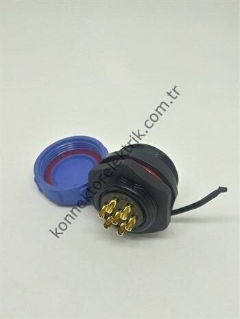 WEIPU SP2112/P7 7 Pin IP68 Plastik Kasa Panel Tipi Erkek Su Geçirmez Konnektör