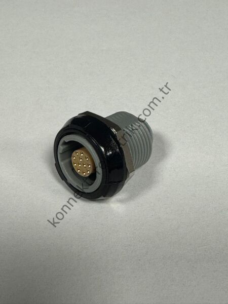 LEMO PKA.M1.2GL.LG 12 Pin Plastik Kasa Panel Tipi Dişi Medikal Konnektör