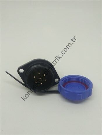 WEIPU SP2113/P7 7 Pin IP68 Plastik Kasa Panel Tipi Erkek Su Geçirmez Konnektör